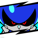 artwork of metal sonic glaring the viewer down
